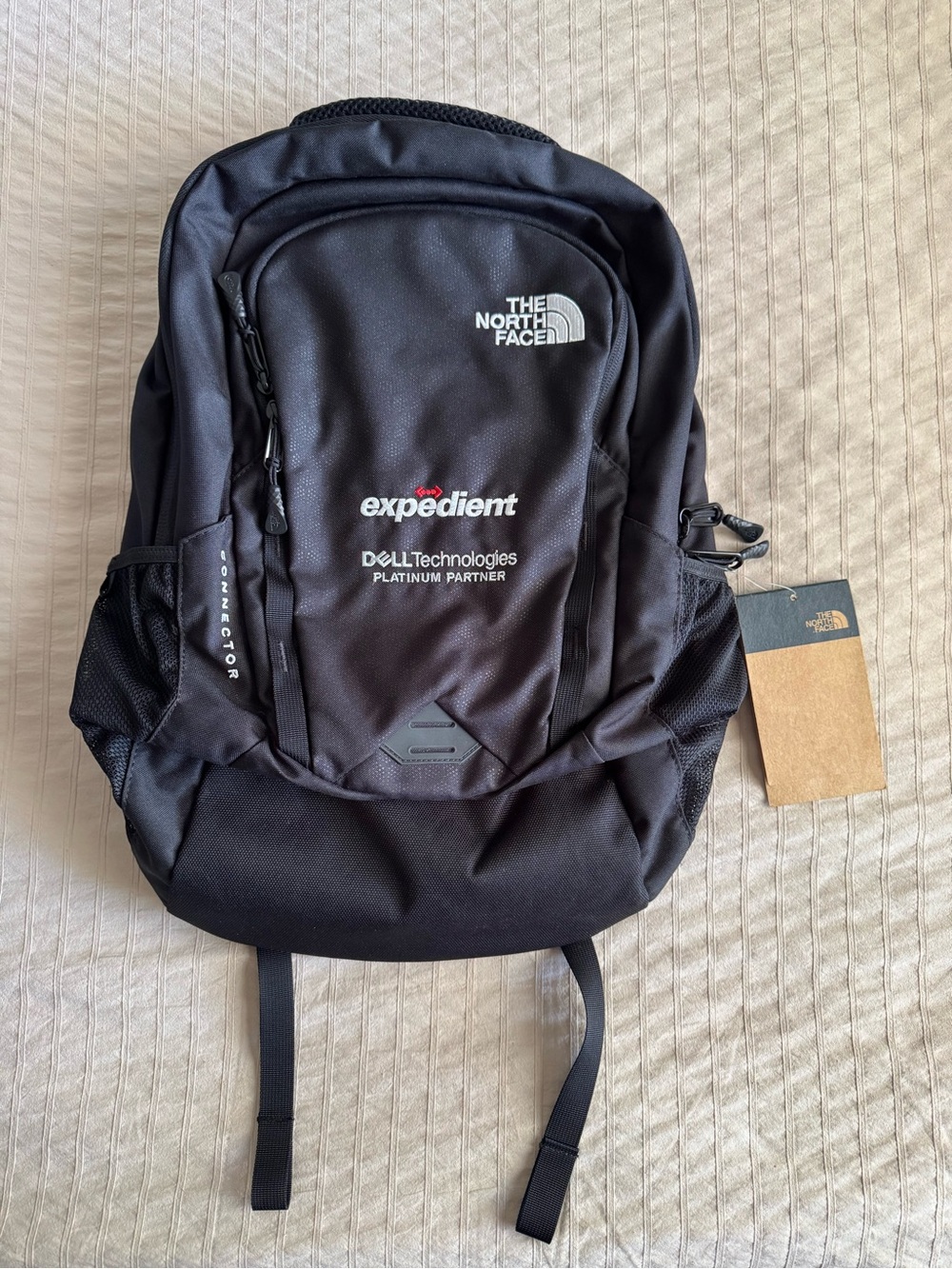 The North Face Black Backpack with Expedient Dell Technologies Logo